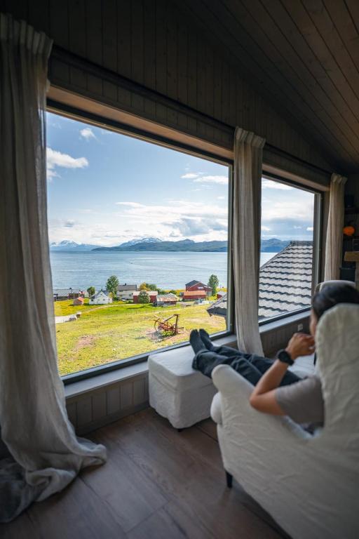 Descanso privativo com vista panorâmica para o fiorde